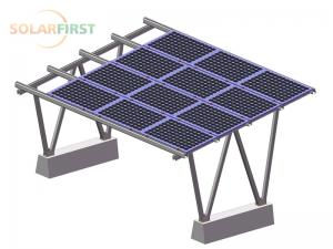 Montagem de garagem solar de alumínio no solo