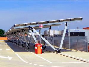Estrutura de montagem de garagem solar fotovoltaica para estacionamento de carros