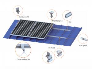 SolFirsTech SUPORTE DE TELHADO DE METAL - GRAMPOS DE TELHADO ANGULARES