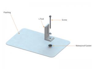 SolFirsTech SUPORTE DE TELHADO DE TELHA - FLASHING