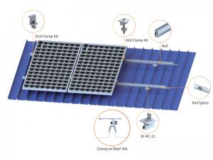 Suporte de telhado de metal SolFirsTech - Grampos de telhado KLIP LOK