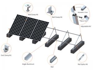 Suporte de telhado de concreto SolFirsTech - triângulo ajustável