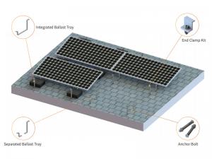 Suporte de telhado de concreto SolFirsTech - Suporte de telhado universal com lastro