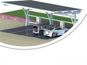 Garagem solar fotovoltaica