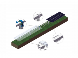 Sistemas de rastreamento solar de acionamento por ponto único Horizon D Series