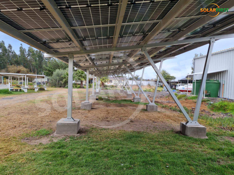 Projeto de garagem fotovoltaica no Chile